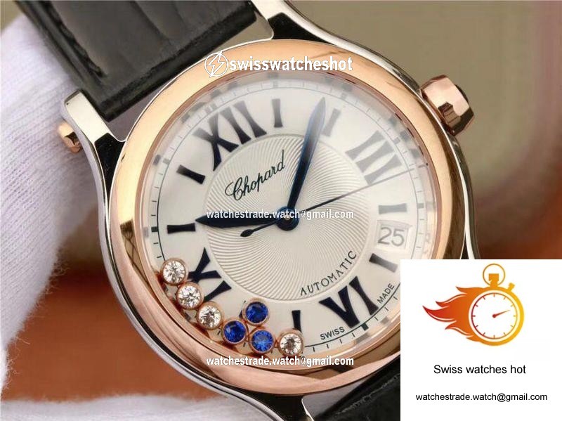 Chopard Happy Sport 36MM Automatic Rose Gold Diamonds YF Factory 274808-5001 5