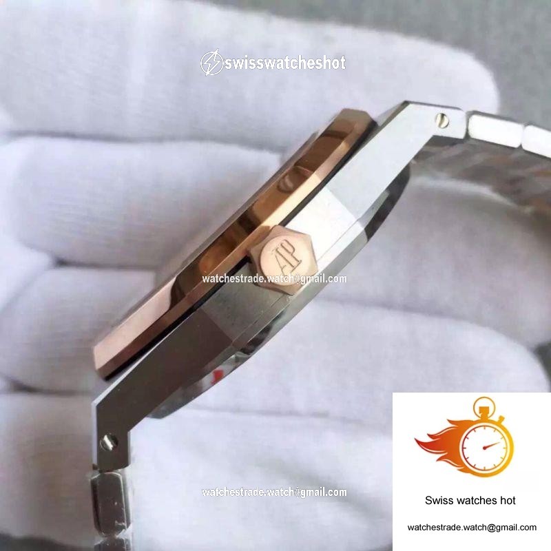 Audemars Piguet Royal Oak 15400 JF Factory Rose Gold Black Dial 5
