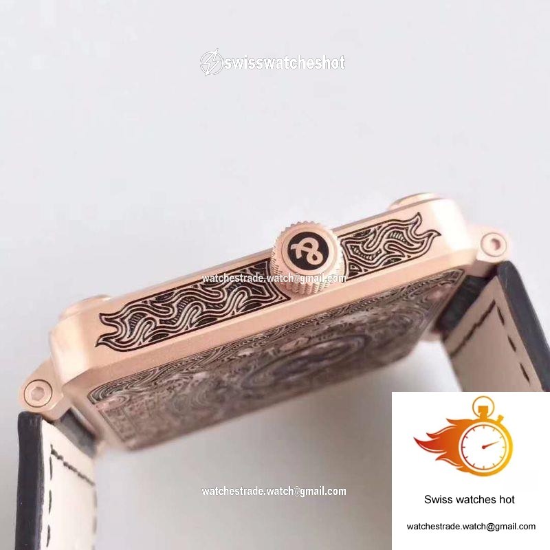 Bell & Ross BR 01 Skull Bronze Rose Gold and Black Dial 5