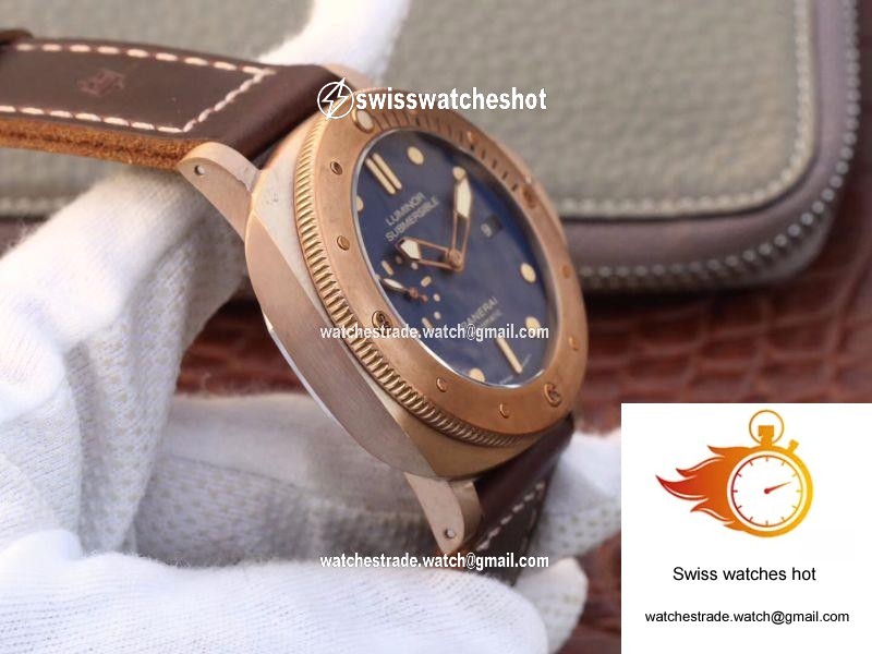 Panerai Luminor Submersible 1950 3 Days Automatic Bronzo PAM671 VS Factory V2 Blue Dial 5