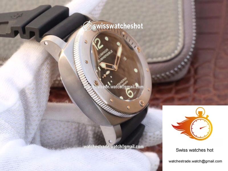 Panerai Luminor Submersible 1950 Amagnetic 3 Days Titanium PAM389 VS Factory V2 Black Dial 5
