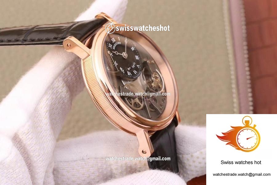 Breguet Tradition 7027 7027BR/R9/9V6 Rose Gold Grey Skeleton Dial 5