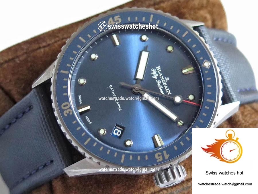 Blancpain Fifty Fathoms Bathyscaphe 5000-0240-O52A ZF Factory Blue Dial 5