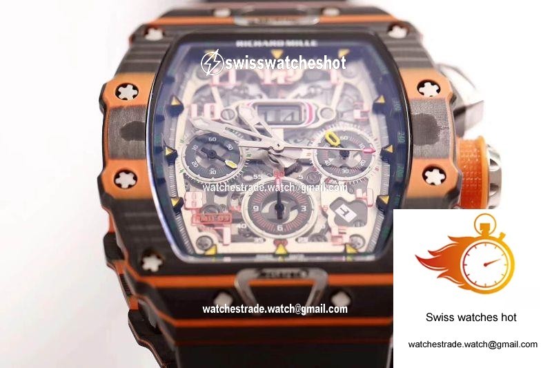 Richard Mille RM011-03 McLaren Automatic Flyback Chronograph KV Factory Skeleton Dial 5