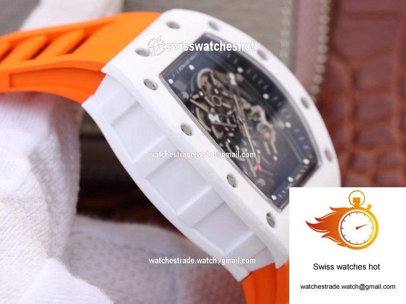 Richard Mille RM055 Skeleton Dial Orange Strap KV Factory V2 5