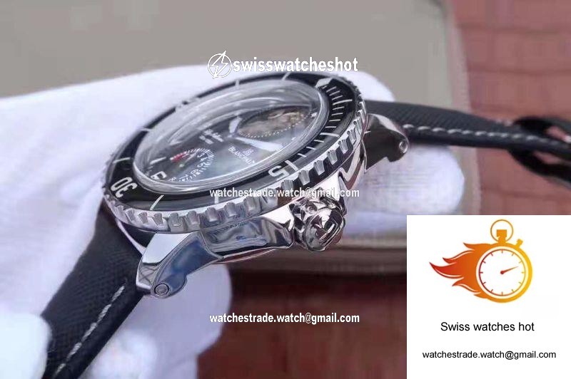 Blancpain Fifty Fathoms Tourbillon 8 Days 5025-1530-52A Black Dial 5