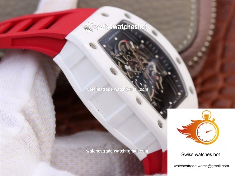 Richard Mille RM055 Red Strap KV Factory Skeleton Dial 5