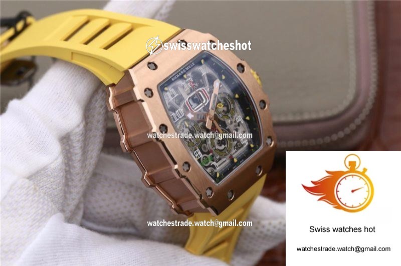 Richard Mille RM11-03 KV Factory Rose Gold Skeleton Dial 5