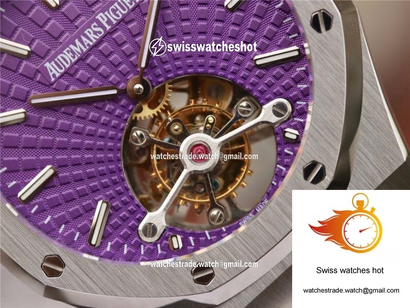 Audemars Piguet Royal Oak Tourbillon 26522ST.OO.1220ST.01 R8 Factory Purple Dial 5