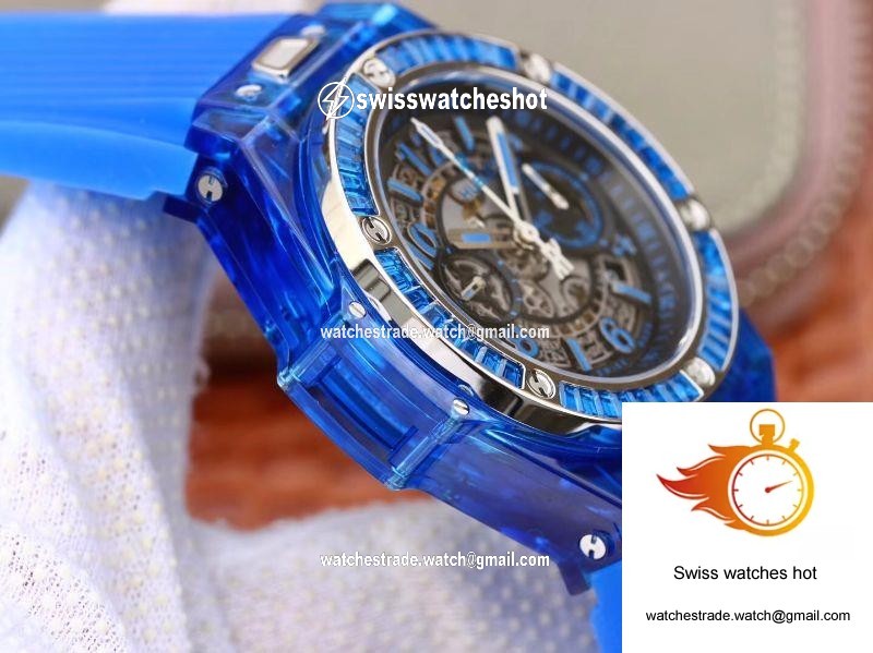 Hublot Big Bang Unico 411.JX.4802.RT Blue Strap Skeleton Dial 5