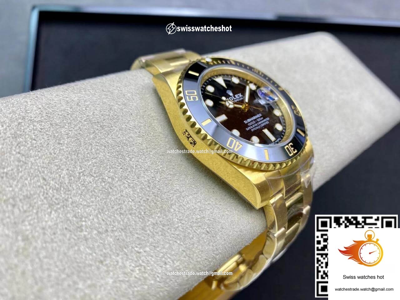 Rolex Submariner 116618LN-97208 VS Factory Yellow Gold Black Dial 6