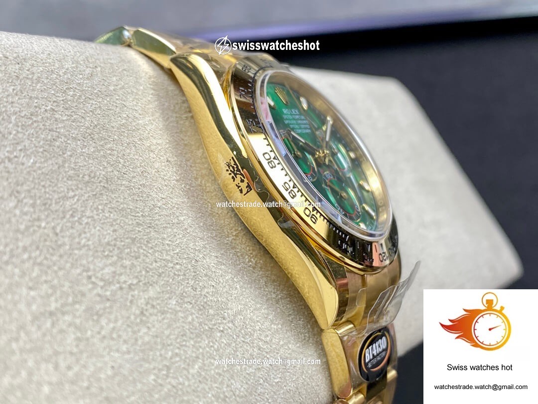Rolex Daytona M116508-0013 BT Factory Yellow Gold Green Dial 6