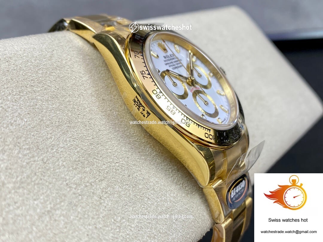 Rolex Daytona M116508-0001 BT Factory Yellow Gold White Dial 6