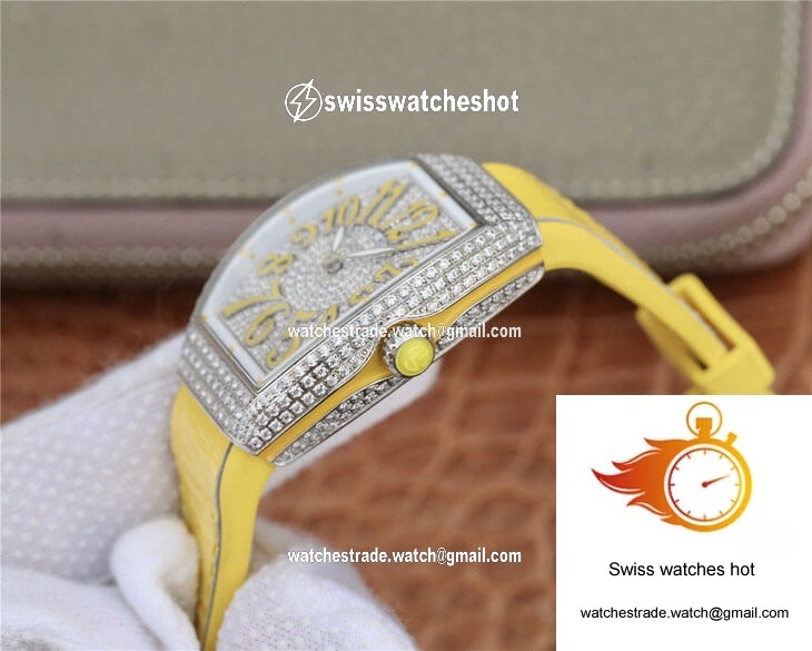 Franck Muller Vanguard Ladies ABF Factory Cowhide Strap 6