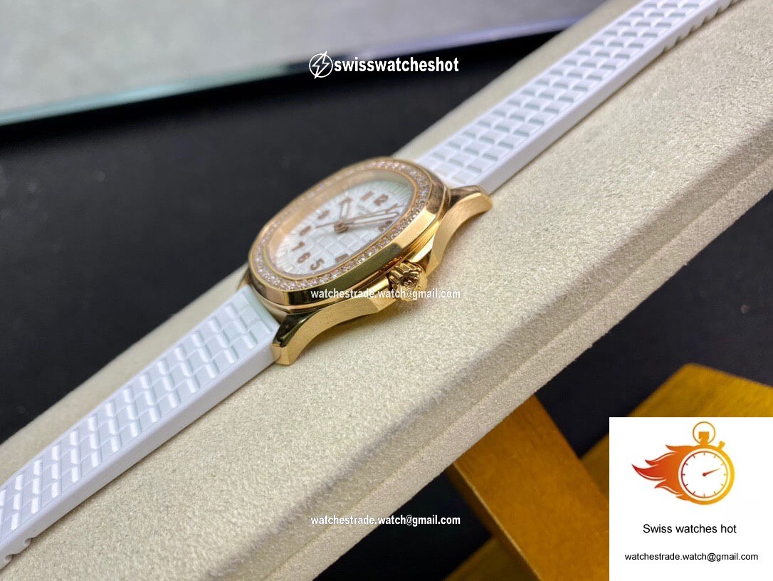Patek Philippe Aquanaut 5067A Quartz Ladies PPF Factory Yellow Gold Diamond-set Bezel 6