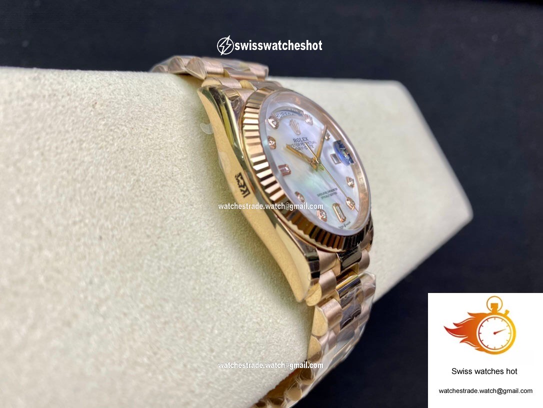 Rolex Day Date M128235-0029 EW Factory White Mother-Of-Pearl Dial 6