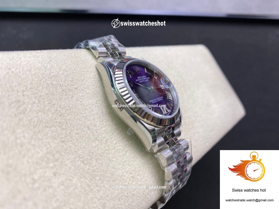 Rolex Datejust M178274-0088 31MM EW Factory Purple Dial 6