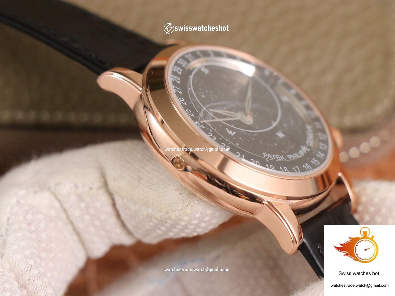 Patek Philippe Grand Complications 6102 TW Factory Rose Gold Black Dial 6