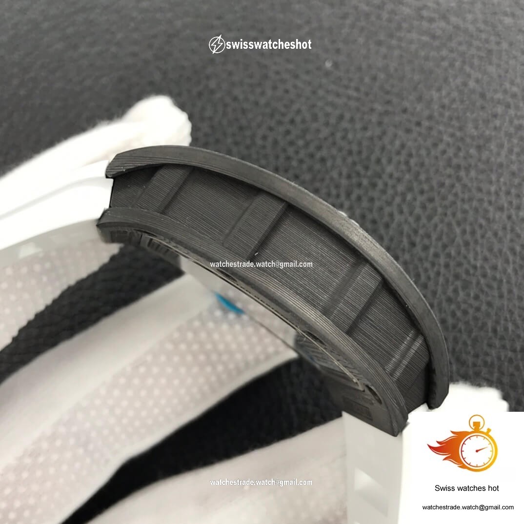 Richard Mille RM055 ZF Factory White Rubber Strap 6