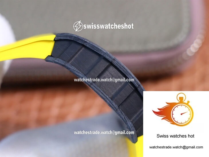 Richard Mille RM35-02 ZF Factory Yellow Rubber Strap 6