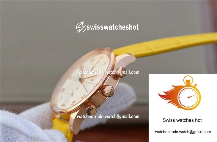 IWC Portuguese ZF Factory Yellow Cowhide Strap 6