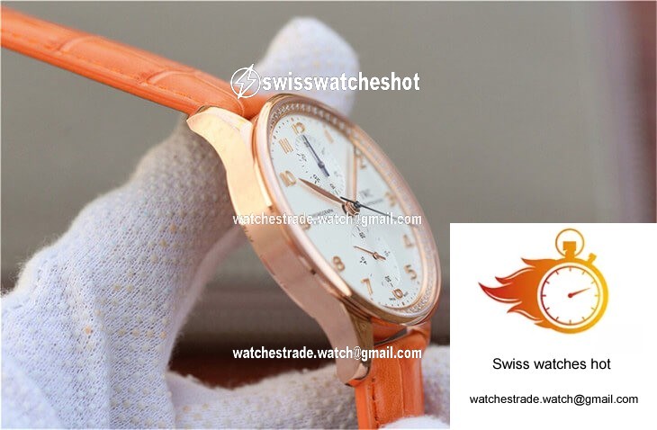 IWC Portuguese ZF Factory Orange Cowhide Strap 6
