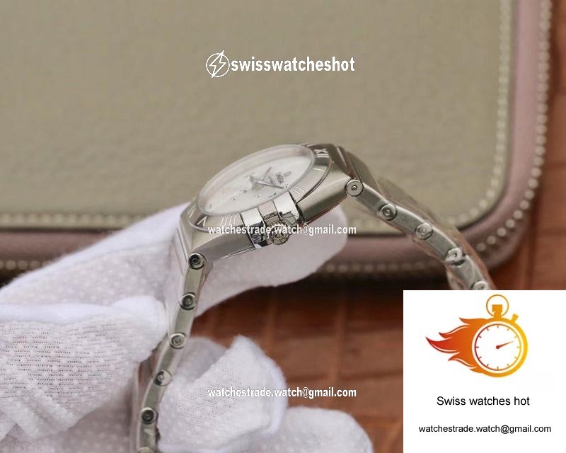 Omega Constellation Quartz Ladies 27mm TW Factory White Dial 6