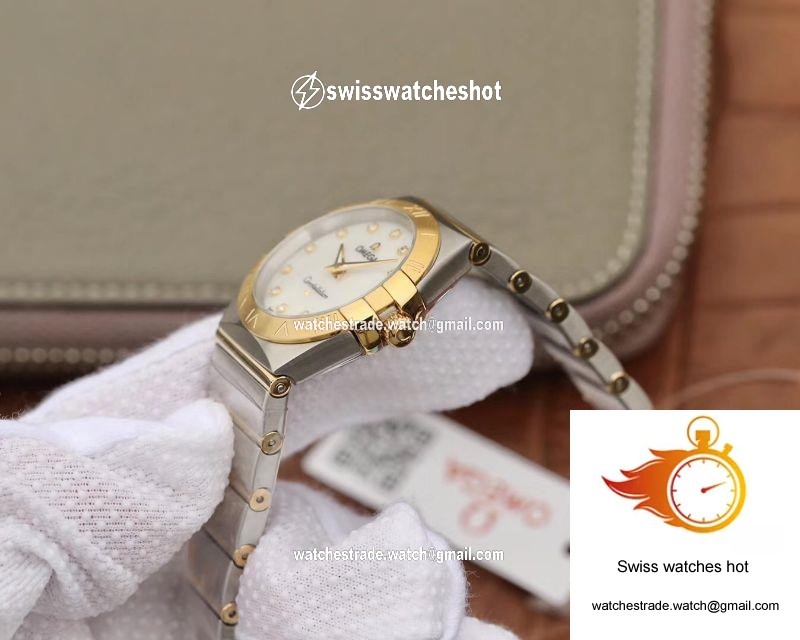 Omega Constellation Ladies 1371.71.00 TW Factory White Mother-Of-Pearl Dial 6