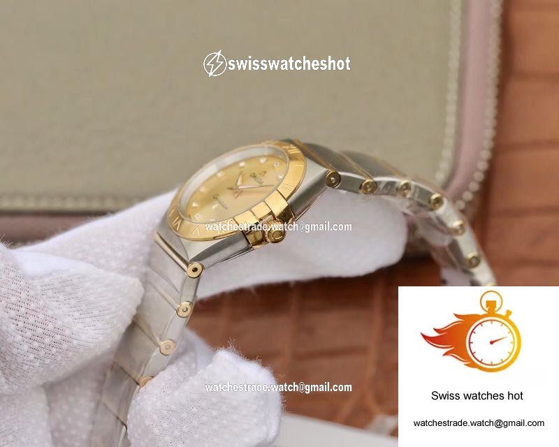 Omega Constellation Ladies 27mm TW Factory Gold Dial 6