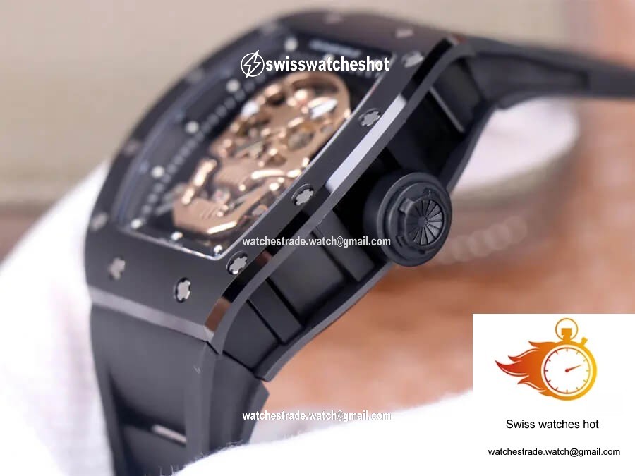 Richard Mille RM52-01 Tourbillon JB Factory Rose Gold Skull Dial 6