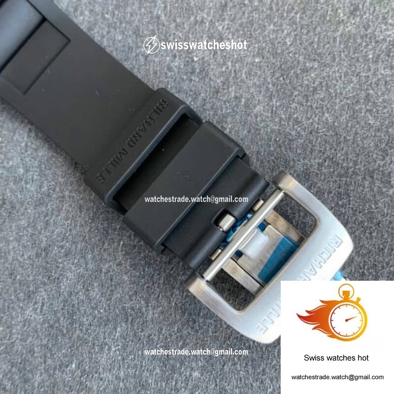 Richard Mille RM011 KV Factory Black Rubber Strap 6