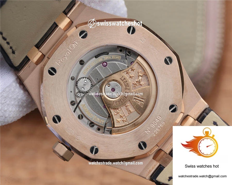 Audemars Piguet Royal Oak 15400 OM Factory Blue Dial Leather Strap 6