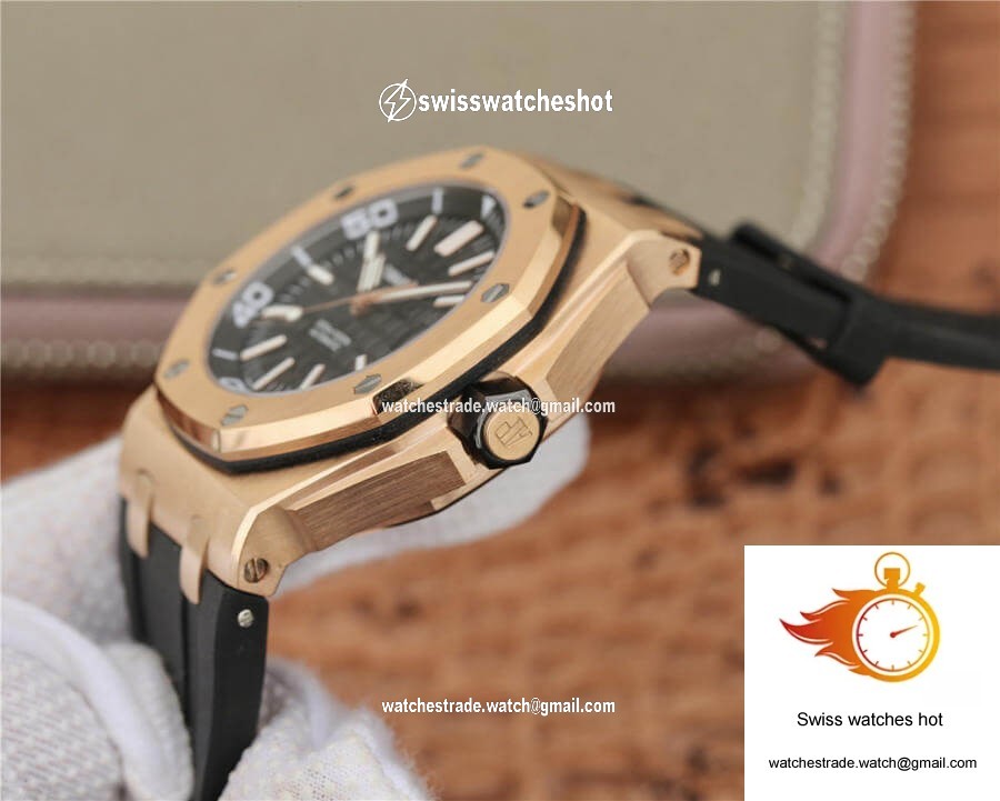 Audemars Piguet Royal Oak Offshore 15710 JF Factory V8 Rose Gold Black Dial 6
