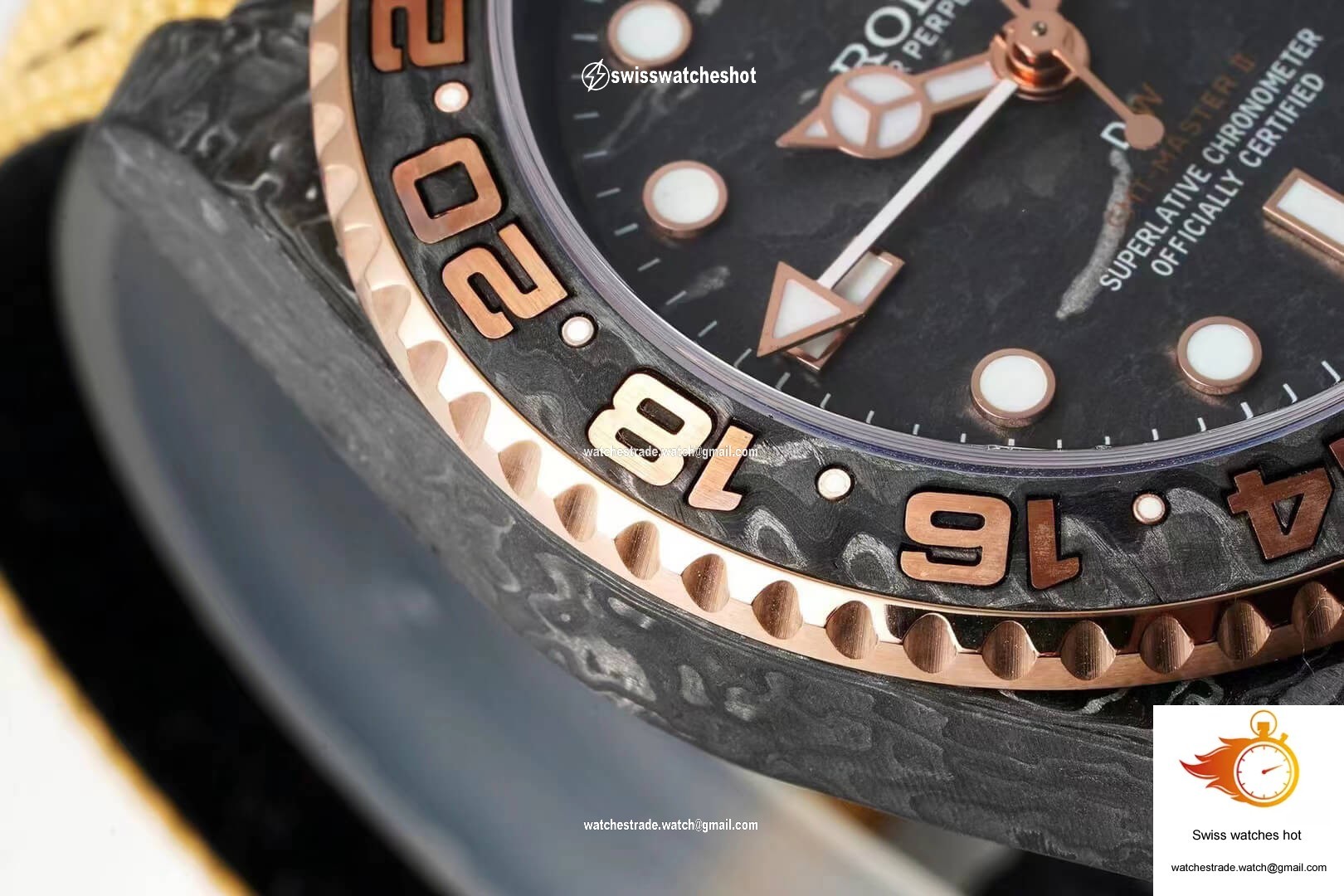 Rolex GMT-MASTER II Diw Carbon Fiber Yellow Fabric Strap 6