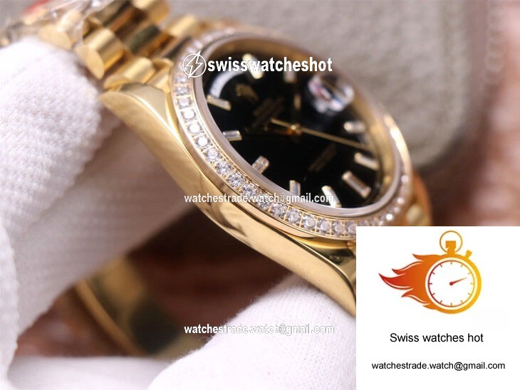 Rolex Day-Date M228348RBR-0001 EW Factory Yellow Gold Black Dial 6