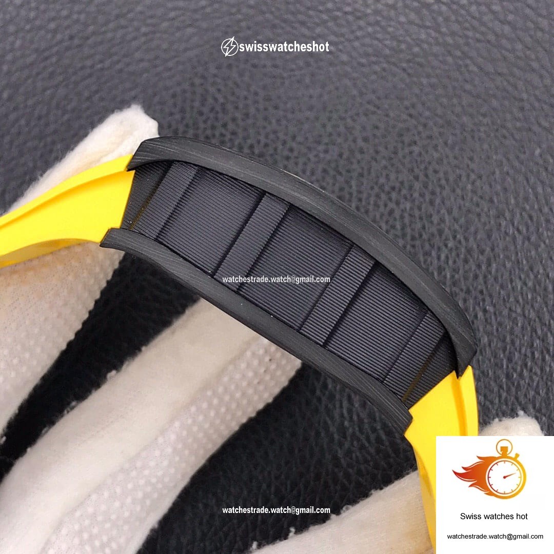 Richard Mille RM-011 KV Factory Forged Carbon Yellow Strap 6