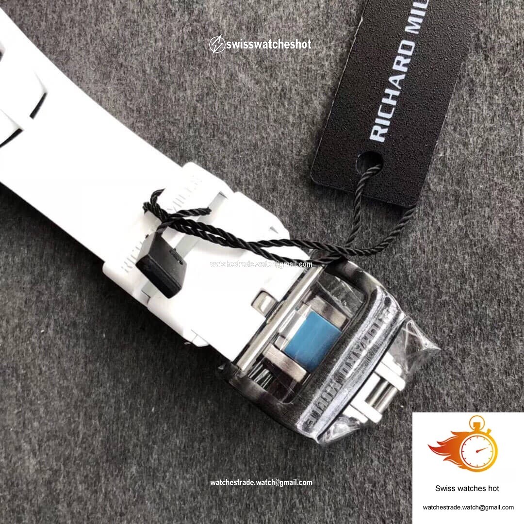 Richard Mille RM011-03 KV Factory Carbon Fiber White Strap 6