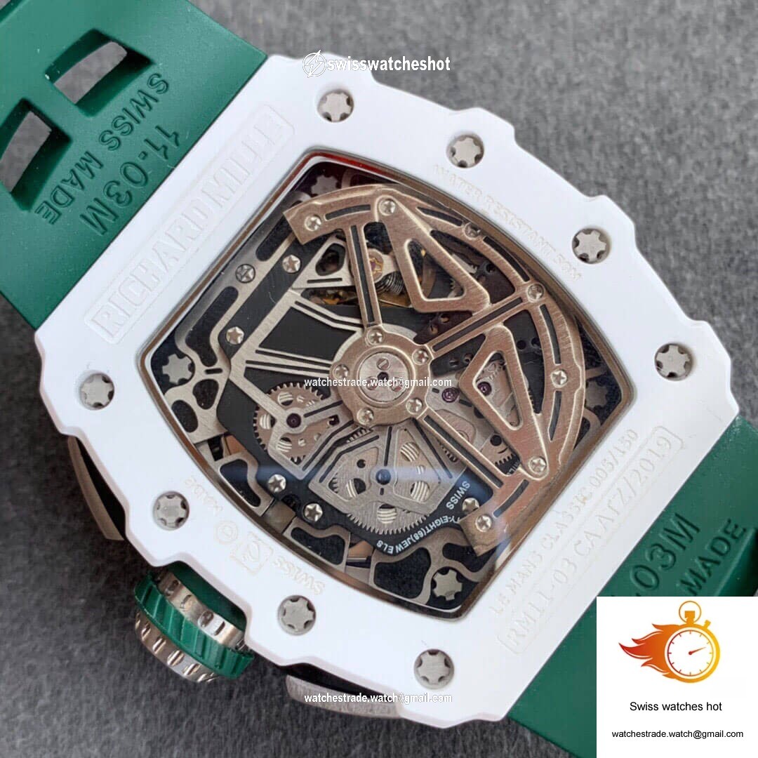Richard Mille RM011-03 KV Factory White Ceramic Skeleton Dial 6