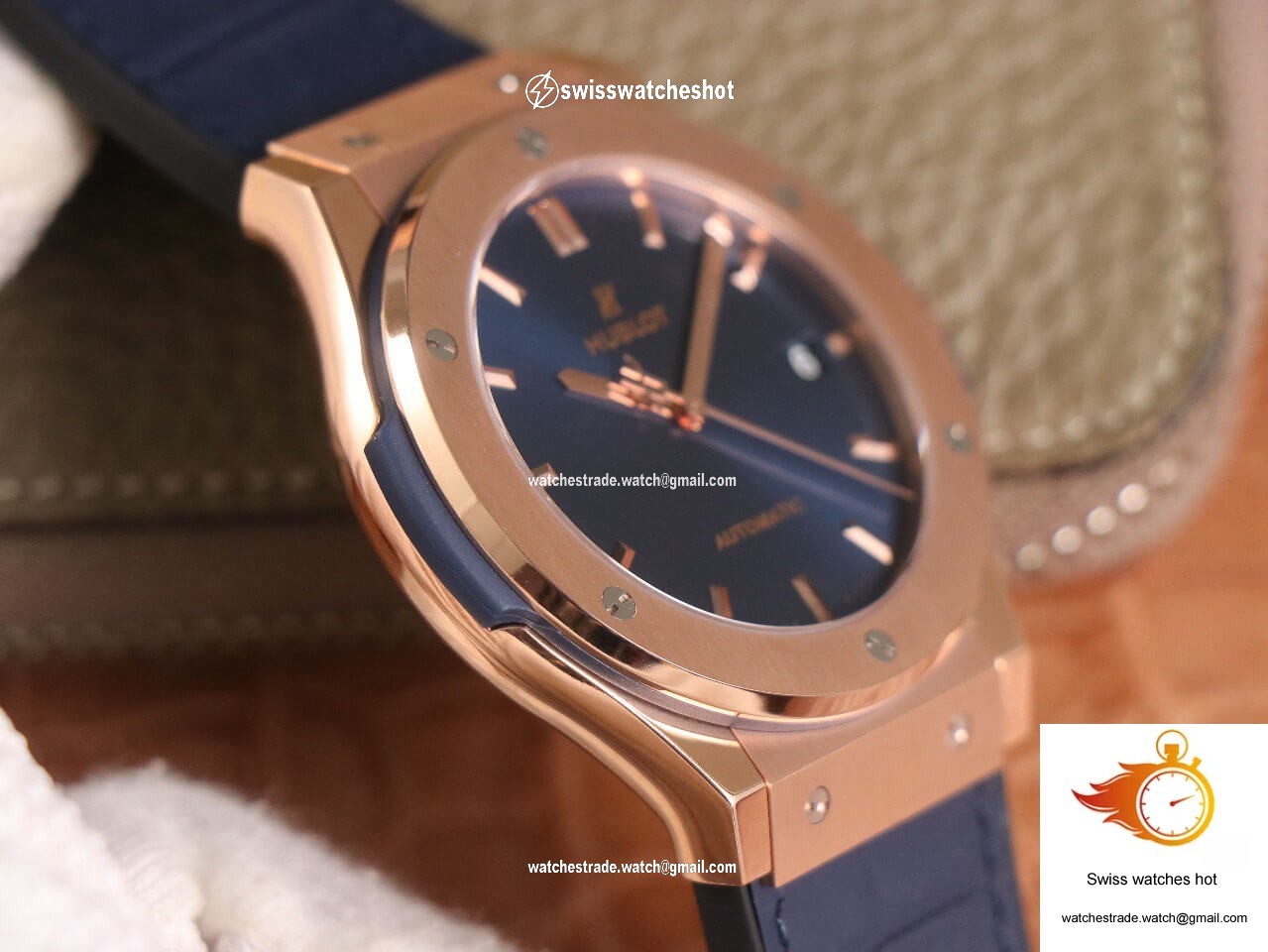 Hublot Classic Fusion 511.OX.7180.LR WWF Factory Rose Gold Blue Dial 6