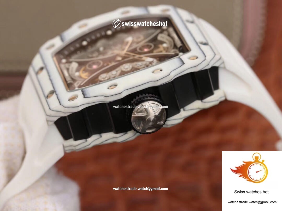 Richard Mille RM53-01 KV Factory White TPT Carbon Fiber Skeleton Dial 6
