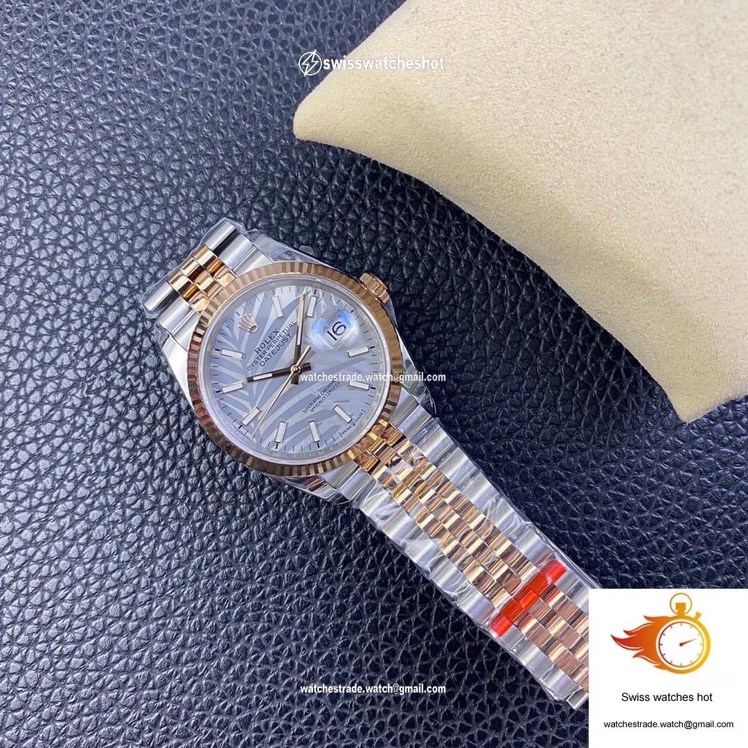 Rolex Datejust M126231-0031 EW Factory Silver Palm Leaf Pattern Dial 6