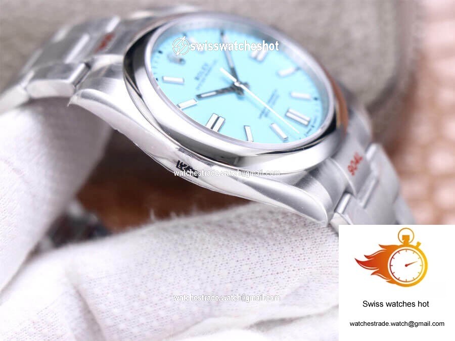 Rolex Oyster Perpetual M124300-0006 41MM EW Factory Turquoise Blue Dial 6