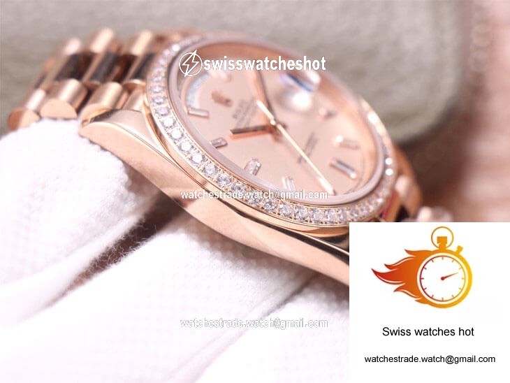Rolex Day-Date M228345RBR-0007 EW Factory Diamond Sundust Dial 6
