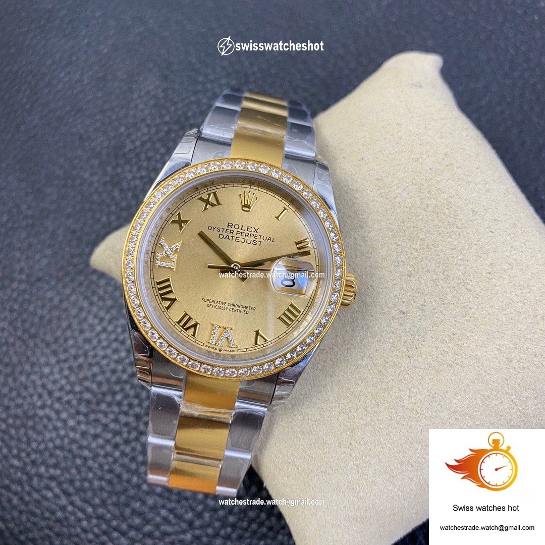Rolex Datejust 126283 EW Factory Diamond Gold Dial 6