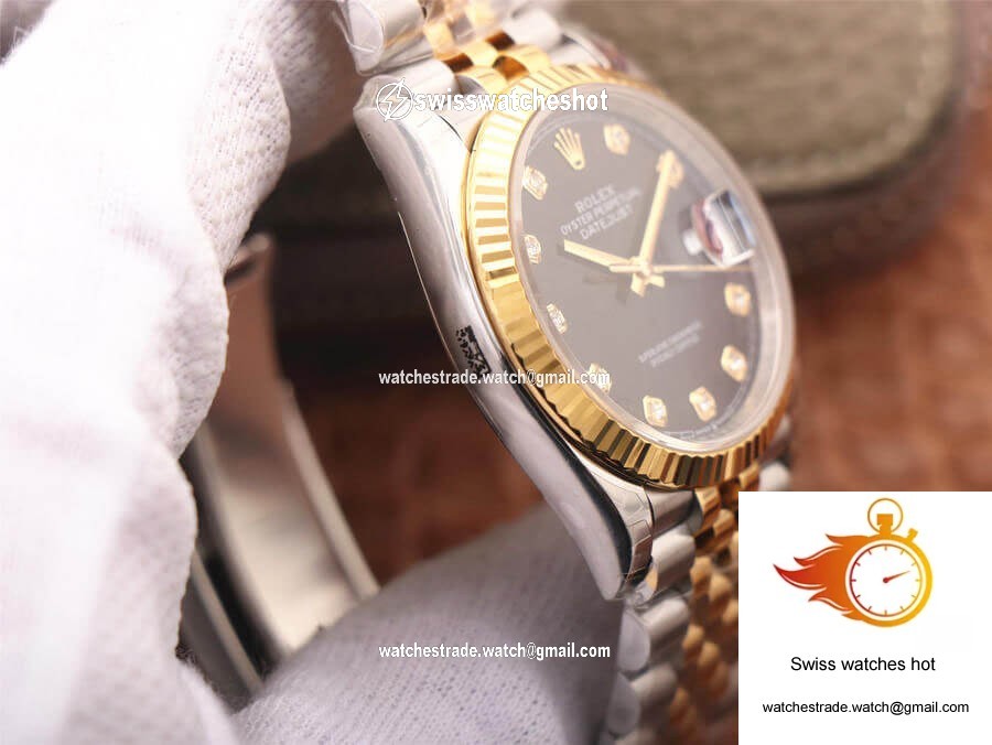 Rolex Datejust M126233-0021 EW Factory Diamond Black Dial 6