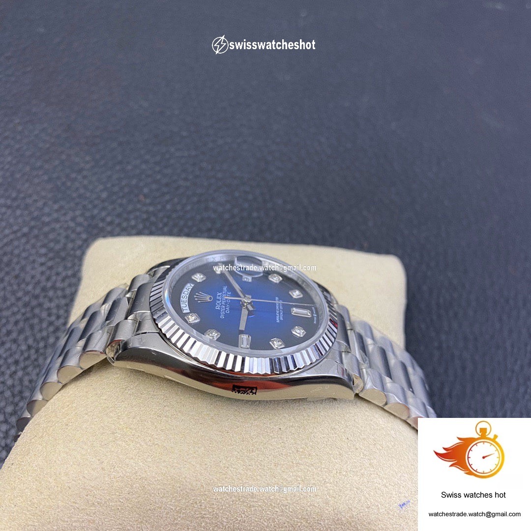 Rolex Day-Date M128239-0023 EW Factory Diamond Gradient Blue Dial 6
