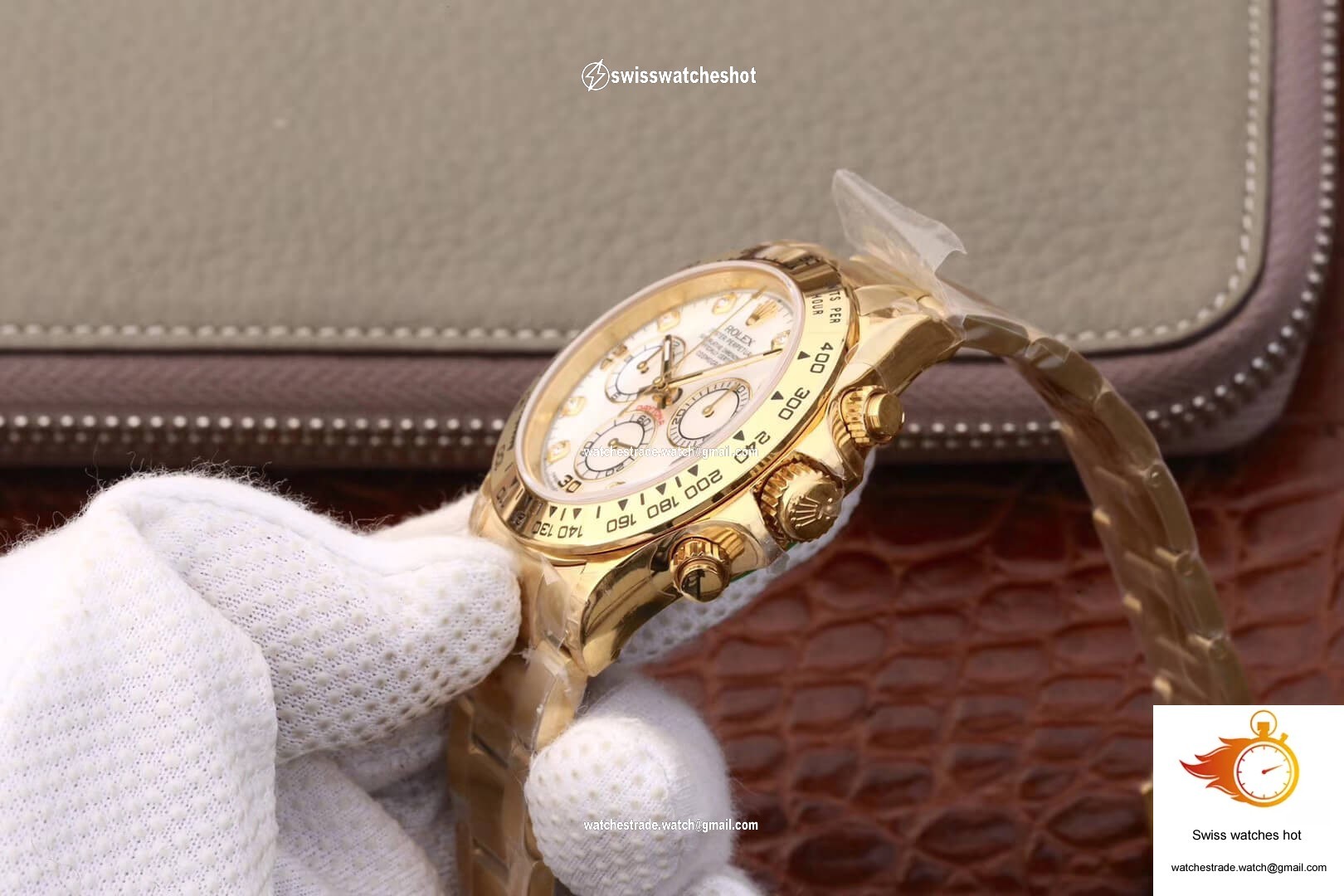 Rolex Daytona Cosmograph 116528-78598 JH Factory Yellow Gold Diamonds Dial 6