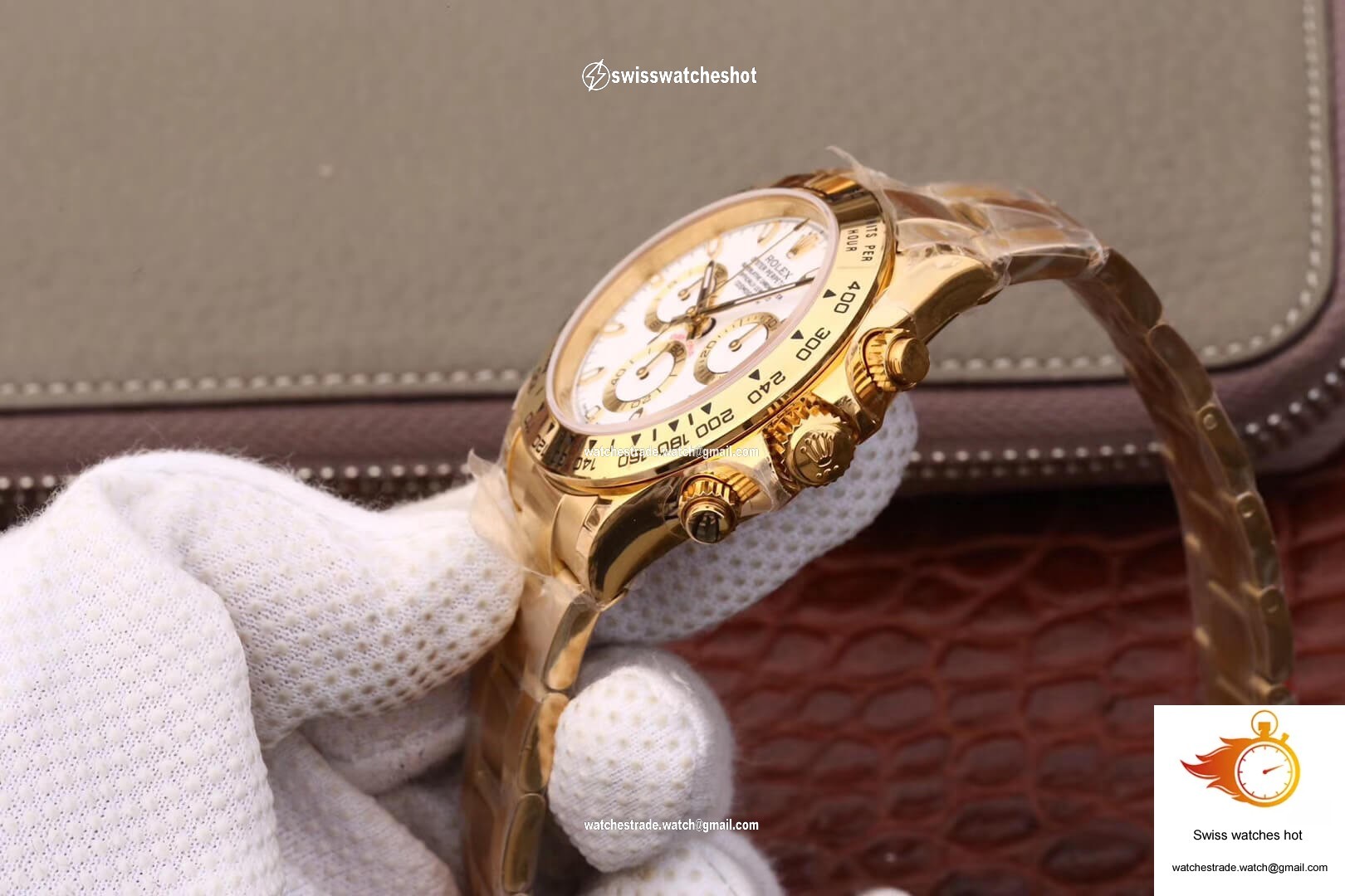 Rolex Daytona Cosmograph M116508-0001 JH Factory Yellow Gold White Dial 6