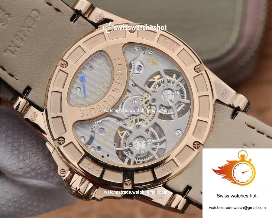 Roger Dubuis Excalibur RDDBEX0249 JB Factory Tourbillon Gold Case White Dial 6