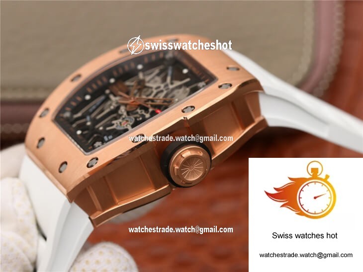 Richard Mille RM035 Americas KV Factory Rose Gold White Strap 6
